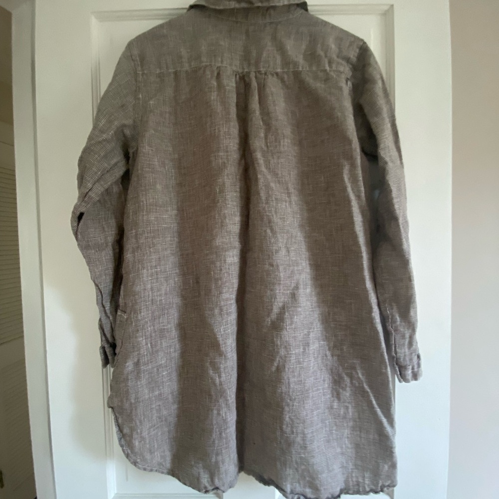 CP Shades Long Sleeve Tunic Gingham Shirt Dress - Picture 2 of 4